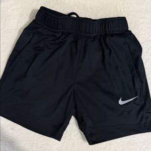 Nike Black Sports Shorts with Silver Logo